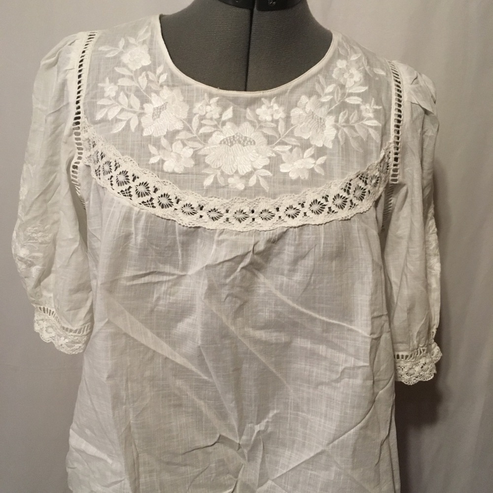 NWT Zara Trf Collection White Blouse